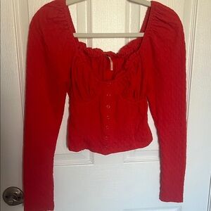 Free People Scarlet Long Sleeve Blouse